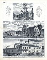 Excelsior Marble Works, W.T. Cross, O'Brien Bros Wagon Harrow Manufactory, Geo D. Elliot, Kewanee Mfg., Henry County 1875